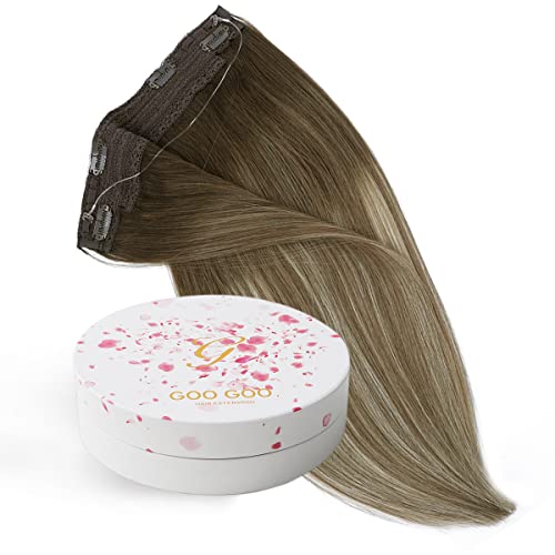 Goo Goo Pro Wire Hair Extensions,Bleach Blonde Balayage Wire Hair Extensions Human Hair,18inch 95g Straight Wire Hair Extensions Real Human Hair Goo Goo Pro Wire Hair Extensions,Bleach Blonde Balayage Wire Hair Extensions Human Hair,18inch 95g Straight Wire Hair Extensions Real Human Hair