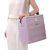 Isolation thermique très efficace : grâce à une structure en couches avec un tissu en polyester à l'extérieur, du coton perlé d'épaisseur moyenne et un matériau à l'intérieur, notre sac à lunch offre une excellente fonction de refroidissement. Maintient la température de vos aliments et boissons en plein air pendant de longues périodes.