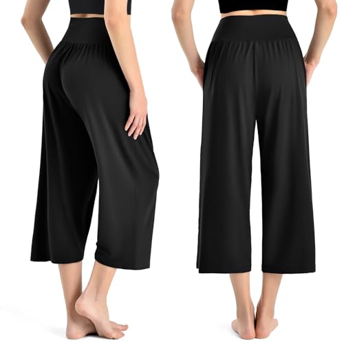 Save on Ipletix Women's Wide Leg Capri Yoga Pants with Code 5BF3VRMJ - Image 2