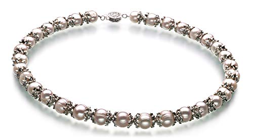 Marieant White 8-9Mm Single Strand A Quality Freshwater 925 Sterling Silver Cultured Pearl Set For Women #TOP2