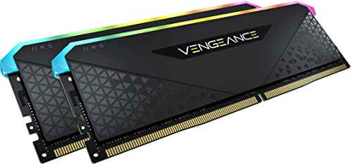 Corsair Vengeance RGB RS 16 Go (2 x 8 Go), mémoire de bureau DDR4 3200 MHz C16 (éclairage RVB dynamique, temps de réponse serrés, compatible avec les séries Intel et AMD 300/400/500), noir
