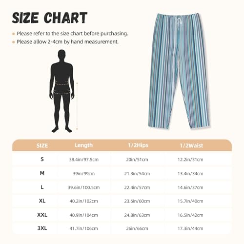 Pantalon imprimé à rayures verticales élastique et fluide avec poches - 5