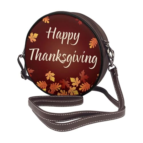 Small Crossbody Bags for Women Round Purses PU Leather Shoulder Bag with Adjustable Strap2