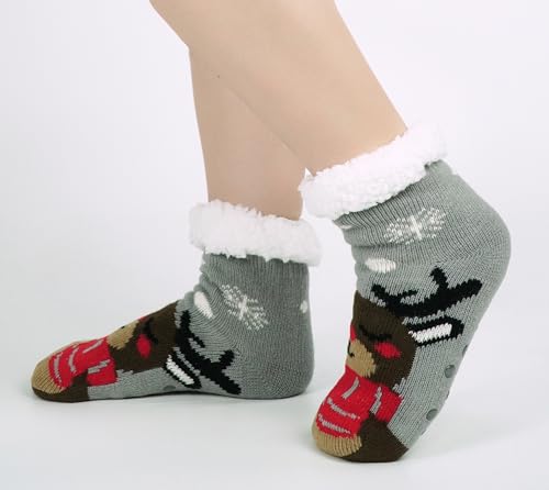 BenSorts Kids Slipper Socks Girls Boys Warm Fuzzy Fleece Christmas Socks Gift Stocking Stuffers4