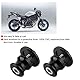 Tbest Motorrad CNC Montageständer Racingadapter Bobbins Ständeraufnahme, 2 Stück M8 Schwingenschutz 8mm Motorrad Heckständer Schwinge Spule Schieber Ständer Schwinge Spulen(Schwarz)
