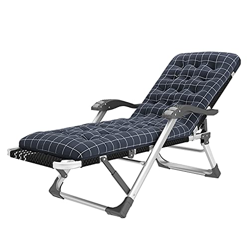Chaise longue d'extérieur réglable et pliable de 178 cm avec coton