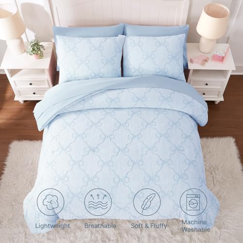 Full Size Comforter Sets with Sheets for Girls-7 Pieces Bow Bed in A Bag by Wink Deer - Used condition - Image 6