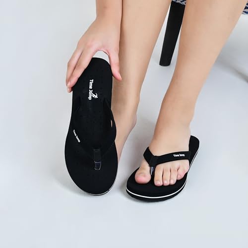 Image of Perforated Flip Flops, Burgundy with Black Straps, Casual Beach Sandals