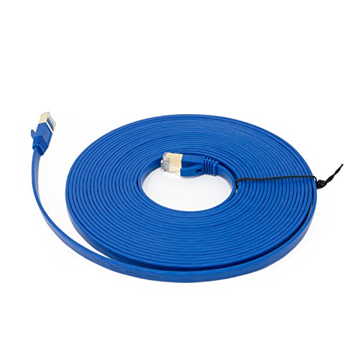 Cable Ethernet CAT7 plano de 25 ft Shielded STP miniatura 3