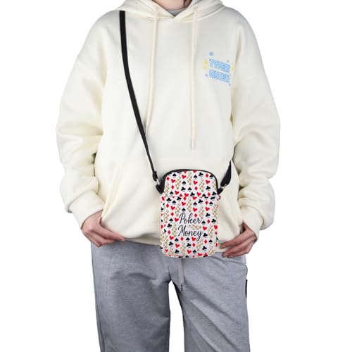 G2TUP Casino Theme Gift Poker Money Crossbody Bag Gambling Vibes Travel Bag Poker Chips Gifts4