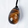 Jade EggsDrilled natural Tiger eye Yoni Egg Pelvic Kegel Oefening-40 X25 MM