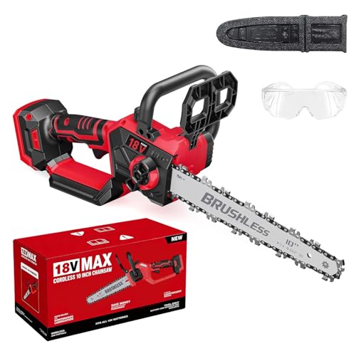 10‑Inch Cordless Brushless Chainsaw for Milwaukee m‑18 Battery