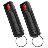 2 Stück Pfefferspray Schlüsselanhänge Set mit Gürtelclip und Keyring...