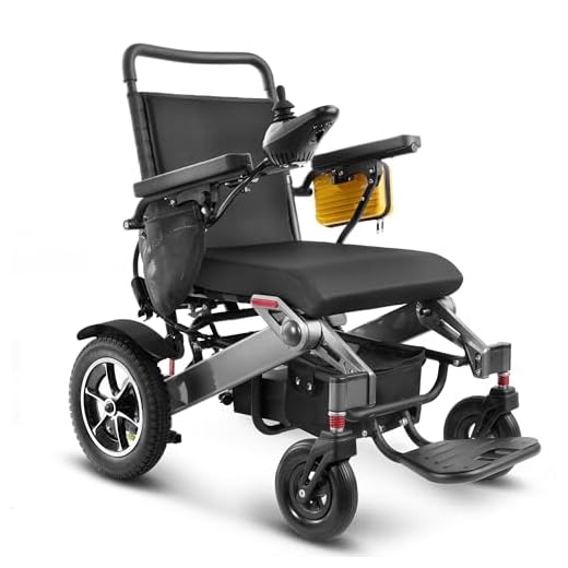 Silla de Ruedas Eléctrica para Adultos 182 kg, Autonomía 48 km, Silla de Ruedas Eléctrica con Batería 25 Ah, Silla de Ruedas Eléctrica Plegable con Ruedas Inflables 32 cm para Exterior/Compras, Negro