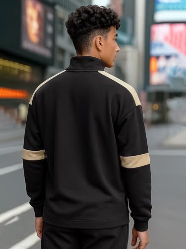 Image of Jump Cuts || Mens || Printed || High Neck || Half Zipper || Full Sleeve || Cotton Blend || Polo T-Shirt