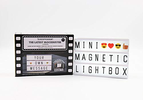 Locomocean A6 MAGNETIC Light Box with letters and emojis, USB Power and Batteries. Personalised sign.