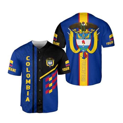 MonkeyVan Personalized Colombia Baseball Jersey Shirt, Colombian Flag Jersey, Colombian Pride Jersey for Men and Women Colombia8