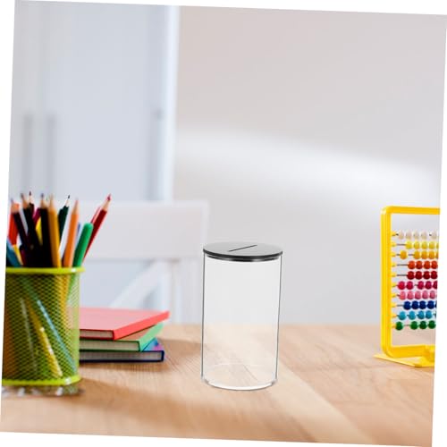 Caja Para Guardar Monedas de Acrílico Negro con Tapa miniatura 5