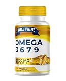 VITAL PRIME Omega 3 6 7 9 2800MG 90 Perlen Angereichert mit Leinöl...