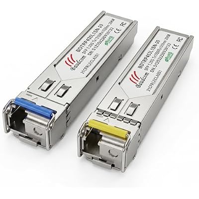 SFP module 1G Bidi single fibre transceiver SMF LC connection up to 20km for open switches for Cisco GLC-LH-SMD,Ubiquiti UniFi, Meraki MA-SFP-1GB-LX10,Fortinet,Mikrotik,TP-Link,TL-SM311LS, One pair