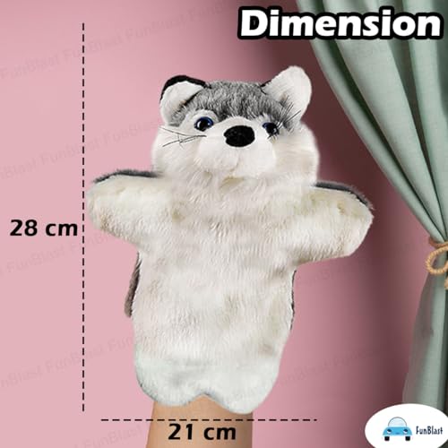 Image of FunBlast Plush Hand Puppets for Kids - Animals Hand Puppet Toys, Soft Hand Puppets for Kids, Story Telling Puppet for Kids, Hand Puppet Toy, Fun Play Learning Toys (Fox)