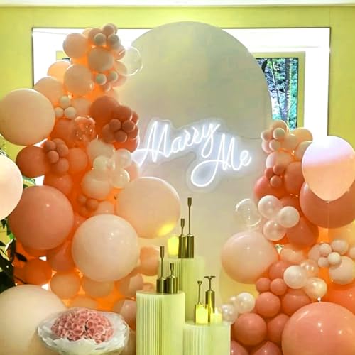 Image of Voircoloria 130pcs Peach Balloons Different Sizes 18 inch 12 inch 10 inch 5 inch Pastel Orange Latex Balloon Garland Arch Kit for Birthday Baby Shower Graduation Wedding Gender Reveal Anniversary Party Decorations