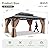 Aoxun 12'x16' Hardtop Gazebo, Aluminum Frame Permanent Pavilion with Curtains and Netting, Outdoor Polycarbonate Double Roof Canopy, Designed for Garden, Lawns, Patio, Brown
