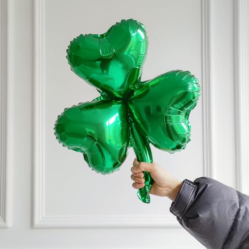 Image of St. Patrick's Day Balloons Set, 9PCS Lucky Shamrock Green Hat Mylar Foil Balloons for St Patrick's Day Birthday Baby Shower Wedding Irish Themed Party Decoration Supplies