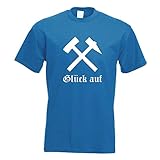 Maschinenwaschbar Glück auf! - Bergbau - Kumpel T-Shirt Motiv Bedruckt Funshirt Design Print