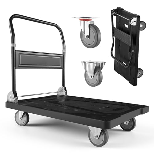 Carretilla de transporte tipo carro plataforma plegable de 895x595 mm para almacenes