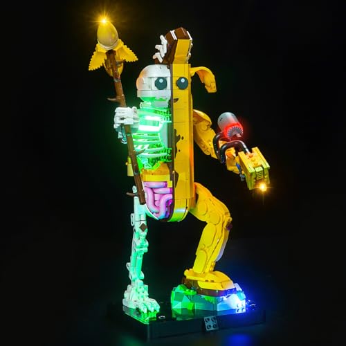 LocoLee Licht Set Kompatibel mit Lego 77072 Knochen-Schali, Nur Lichter Set - Kein Modell, Licht Beleuchtung Set Compatible with Lego Fortnite Peely Bone 77072