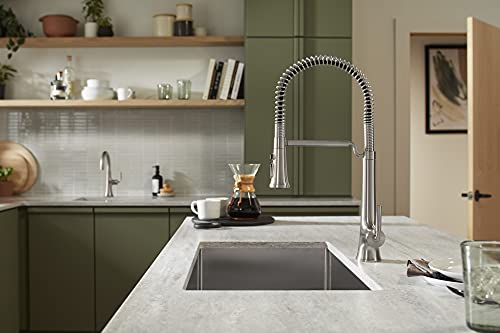 image for KOHLER 23765-VS Tone Semi Professional Kitchen Faucet, Vibrant Stainle