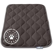 Paw Inspired Washable Padded Crate Mats for Dogs | 29 x 18 Pad, Fits 30-inch Kennels | Leakproof, Waterproof Bottom, Plush Pet Beds Gray