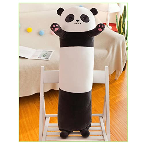 Almofada pelúcia panda - Almofada pelúcia fofa almofada boneca panda com desenho longo, almofada cor