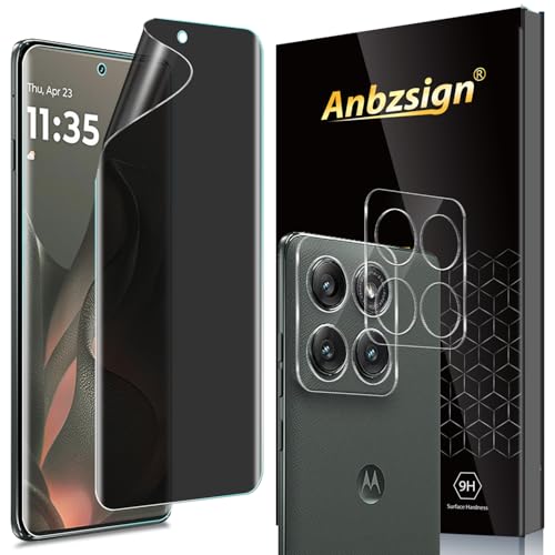 Film protection écran Motorola Edge 2025 anti-espion et objectif photo lot 2+2