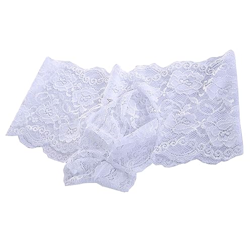 VemeFufu Slips Bóxer Hombre Encaje Blanco