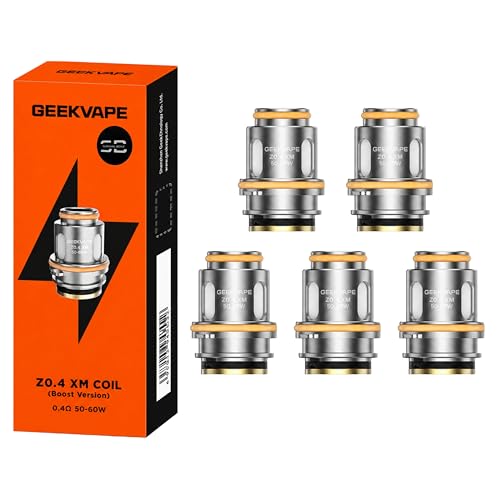 Geekvape Z Series Coil XM [0.4 XM] - 5 Pack - Available in 0.15 0.2 0.4 - Compatible with Geekvape Mini 5 M100 T200 S100 Solo III Legend III/5 Mods & Z Fil/2 Z Sub Ohm/5 Tanks - No Nicotine