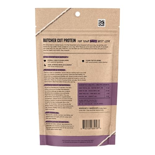 Image of Vital Essentials Freeze Dried Dog Treats | Turkey Giblets, Single Ingredient | Premium Quality | Grain Free Training Treats for Dogs, 2 oz Bag