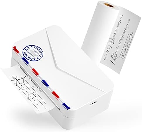 Phomemo Mini Printer M03AS 80mm Portable Mini Pocket Printer Inkless Thermal Printer Bluetooth 304dpi 15/53/80mm Print Width,Compatible with Android & IOS,for Images,Journal,Study Note,Stickers