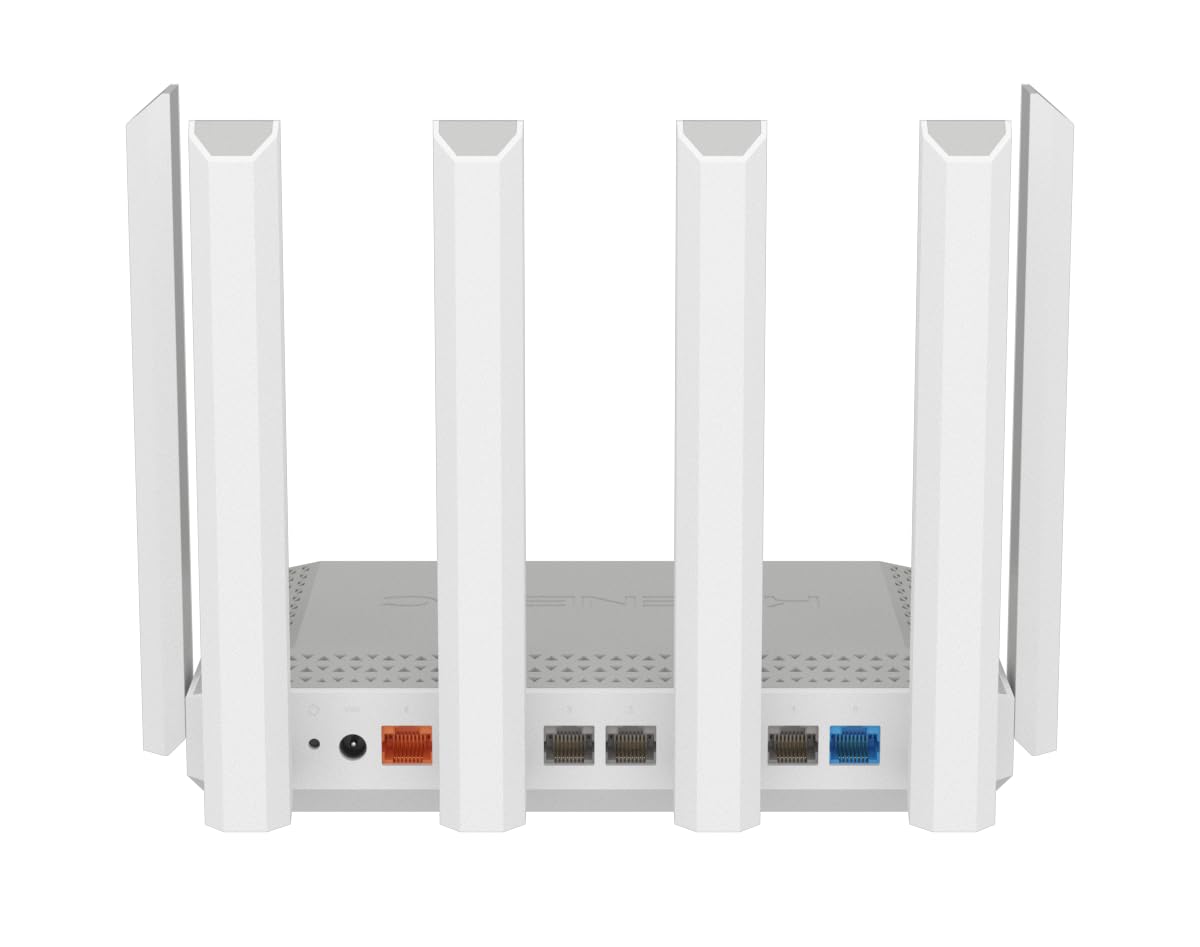 Keenetic Hero 5G (KN-4110) Modem Router 5G Wi-Fi 6 Mesh AX3000 con 2 slot SIM, 1 porta 2,5G e smart switch 4 porte a 1Gb, porte USB 3.0 e 2.0 multifunzione