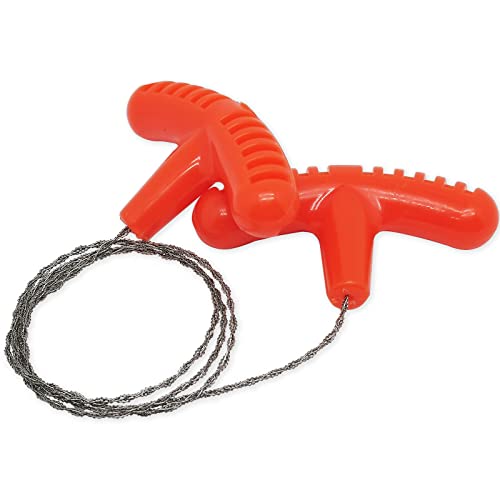 28" Stainless Steel Cable Saws with Orange Handles (2pcs)