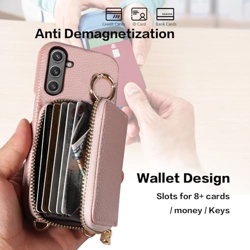 Housse cuir synthétique de luxe pour Samsung S24 Plus avec fermeture éclair - 4