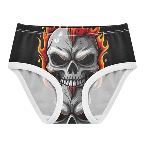Girls Underwear Toddler 2t Cotton Panties for Girl Funny Kids Undies Briefs Funny Skull Black
