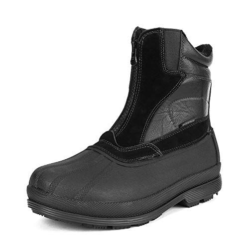 NORTIV 8 Men's 170410 Black Insulated Waterproof Construction Hiking Winter Snow Boots Size
