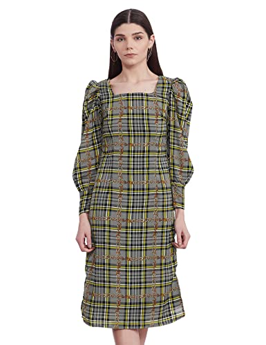 Image of Marie Claire Women's Polyester A-Line Midi Casual Dress