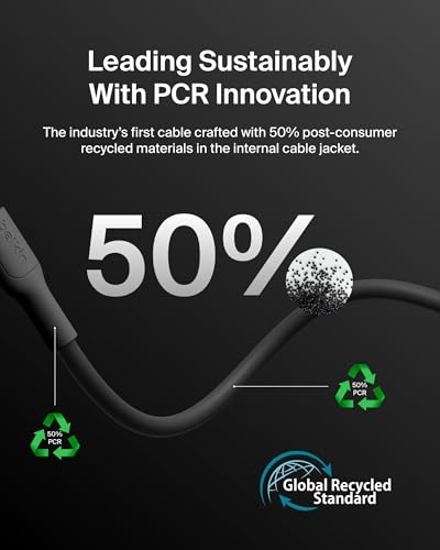 Image of Belkin USB-A to USB-C Cable (1 Meter, 15W) - Soft, Flexible Fast-Charging Cable, Type C Charger Cord for iPhone 17, 16 & 15 Series, Galaxy S25, Pixel 10, iPad Pro, & More - Black