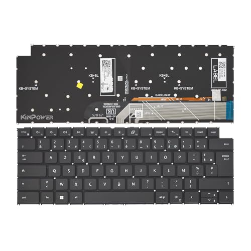 Clavier Azerty Français Dell Latitude 3320 3420 pour le Télétravail Noir