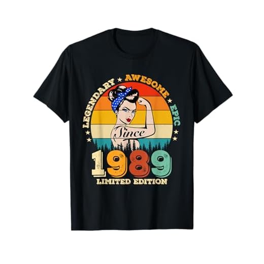 33 Años Legendario Desde 1989 Impresionantes 33 Cumpleaños Mujeres Camiseta