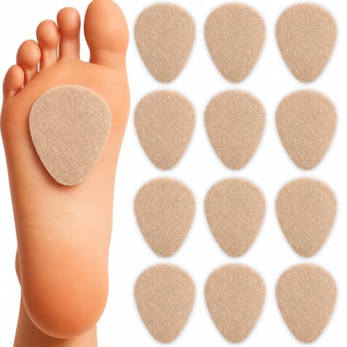 Image of benoo Felt Metatarsal Pads for Women (12 Pads) Ball of Foot Pain Cushions