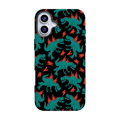 Casely iPhone 16 Case | You're Dino-mite | Green Dinosaur | Bold Protective Design | Compatible with MagSafe